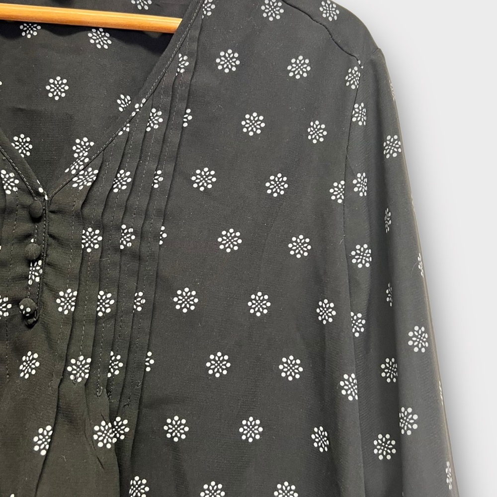 Fun2fun | Black Polyester Floral Pattern Blouse |… - image 6